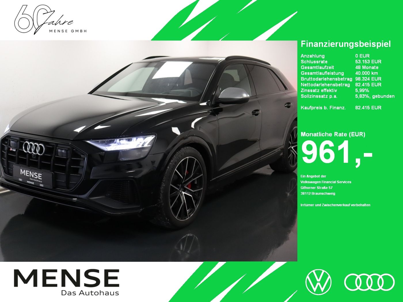 Fahrzeugabbildung Audi SQ8 4.0 TFSI Quattro tiptronic Matrix|AHK|HUD|Lu