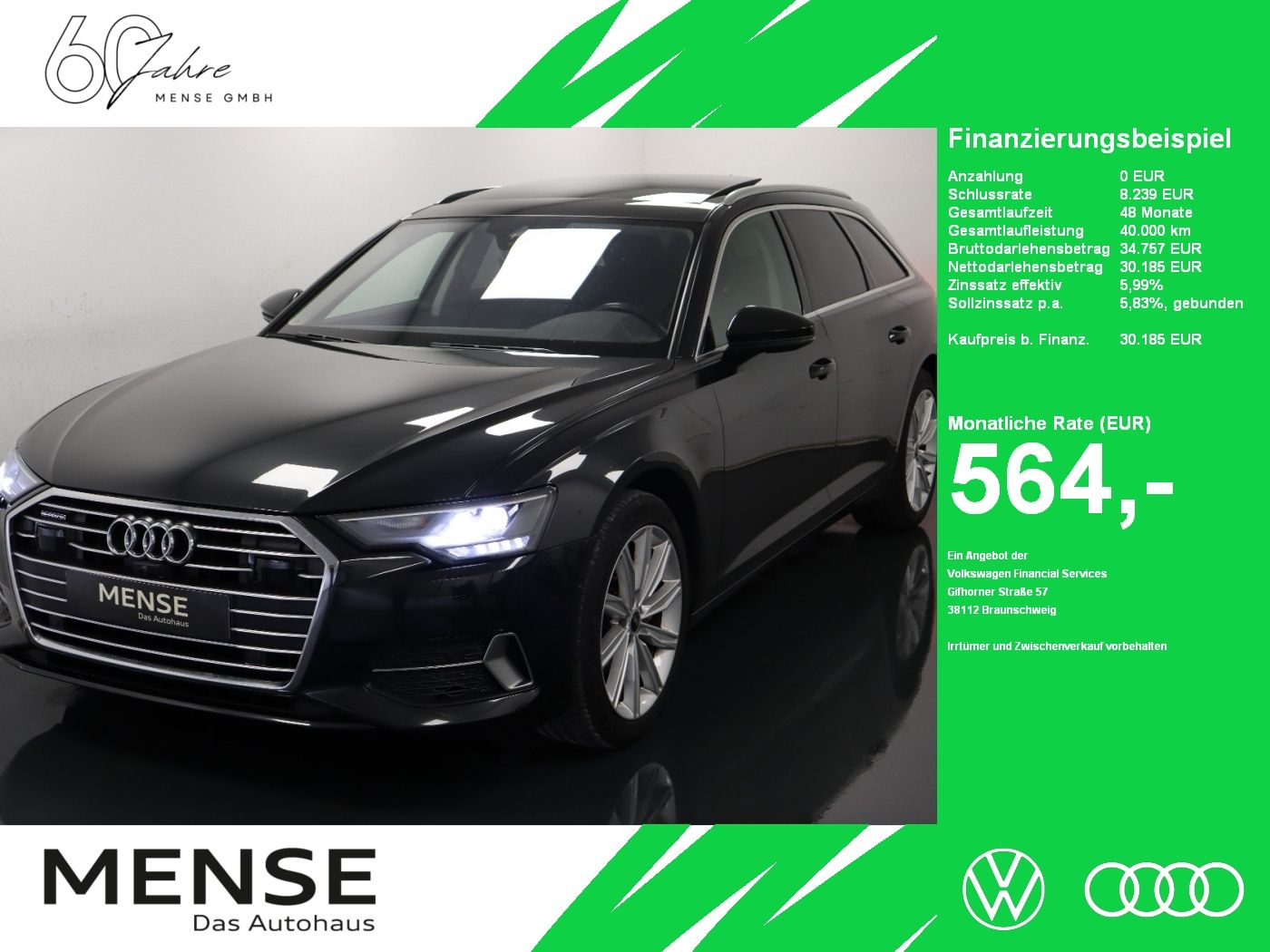 Fahrzeuge PKW autohaus mense Audi A6 Avant 40 TDI quattro S tronic sport CarPlay|A