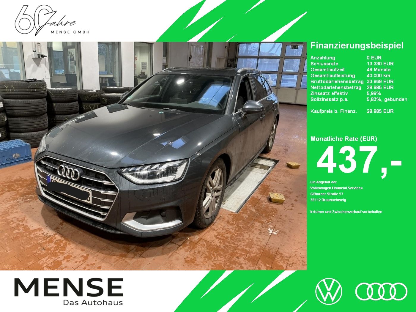 Fahrzeuge PKW autohaus mense Audi A4 Avant 40 TDI quattro S tronic advanced Matrix