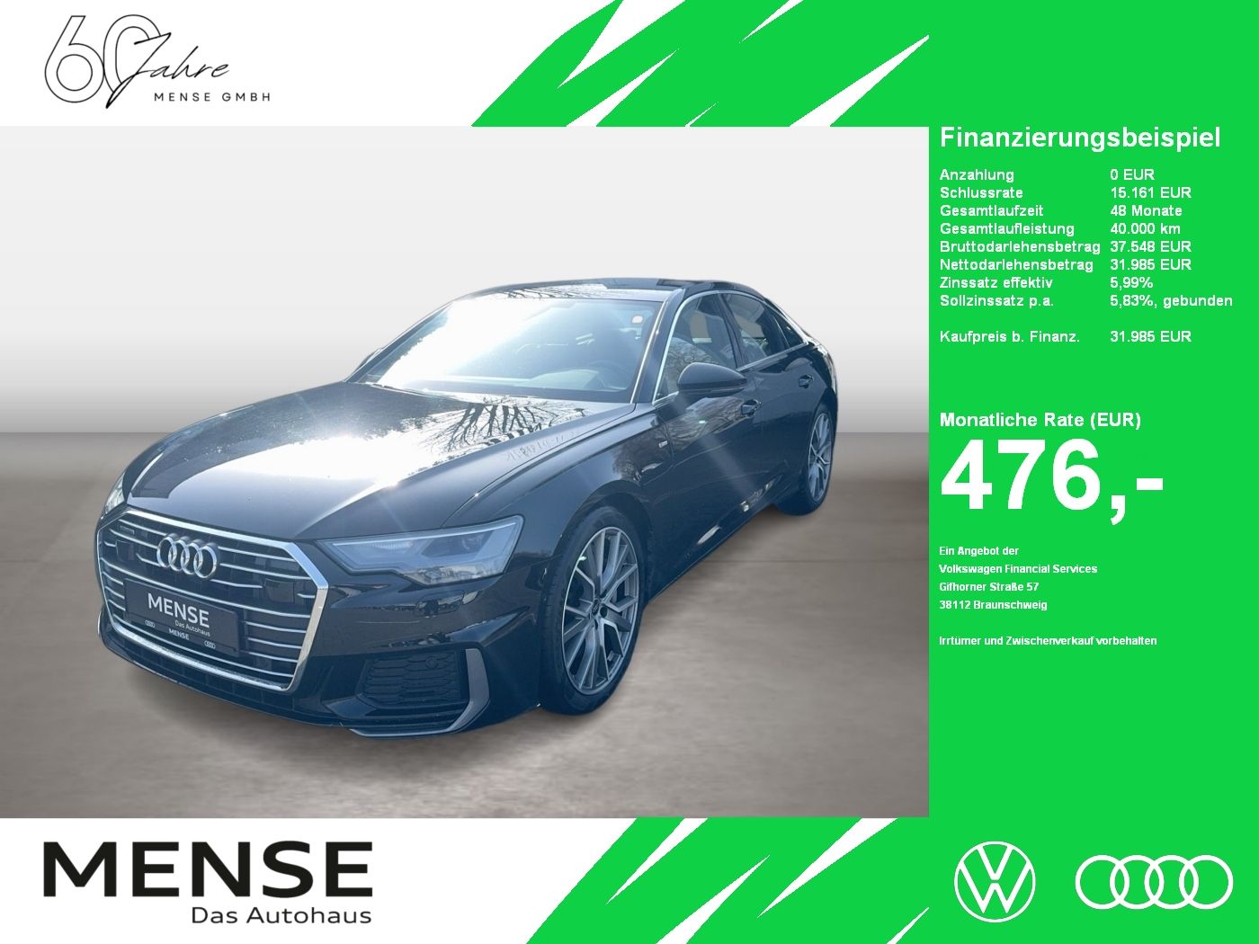 Fahrzeuge PKW autohaus mense Audi A6 Limousine 50 TFSIe S line Sport Standhzg|ACC