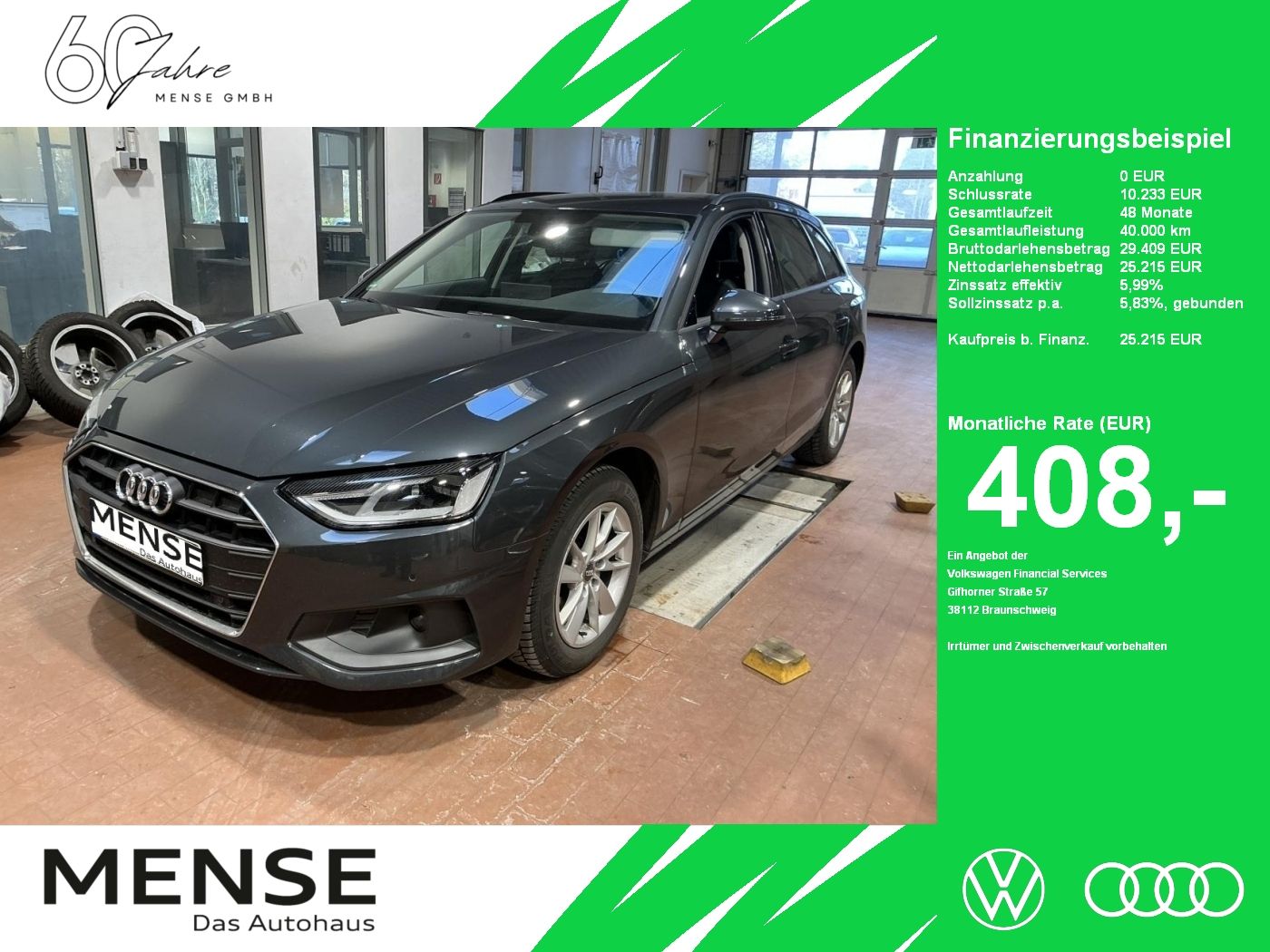 Fahrzeuge PKW autohaus mense Audi A4 Avant 35 TDI S tronic Navi|Akustikglas|KlimaA