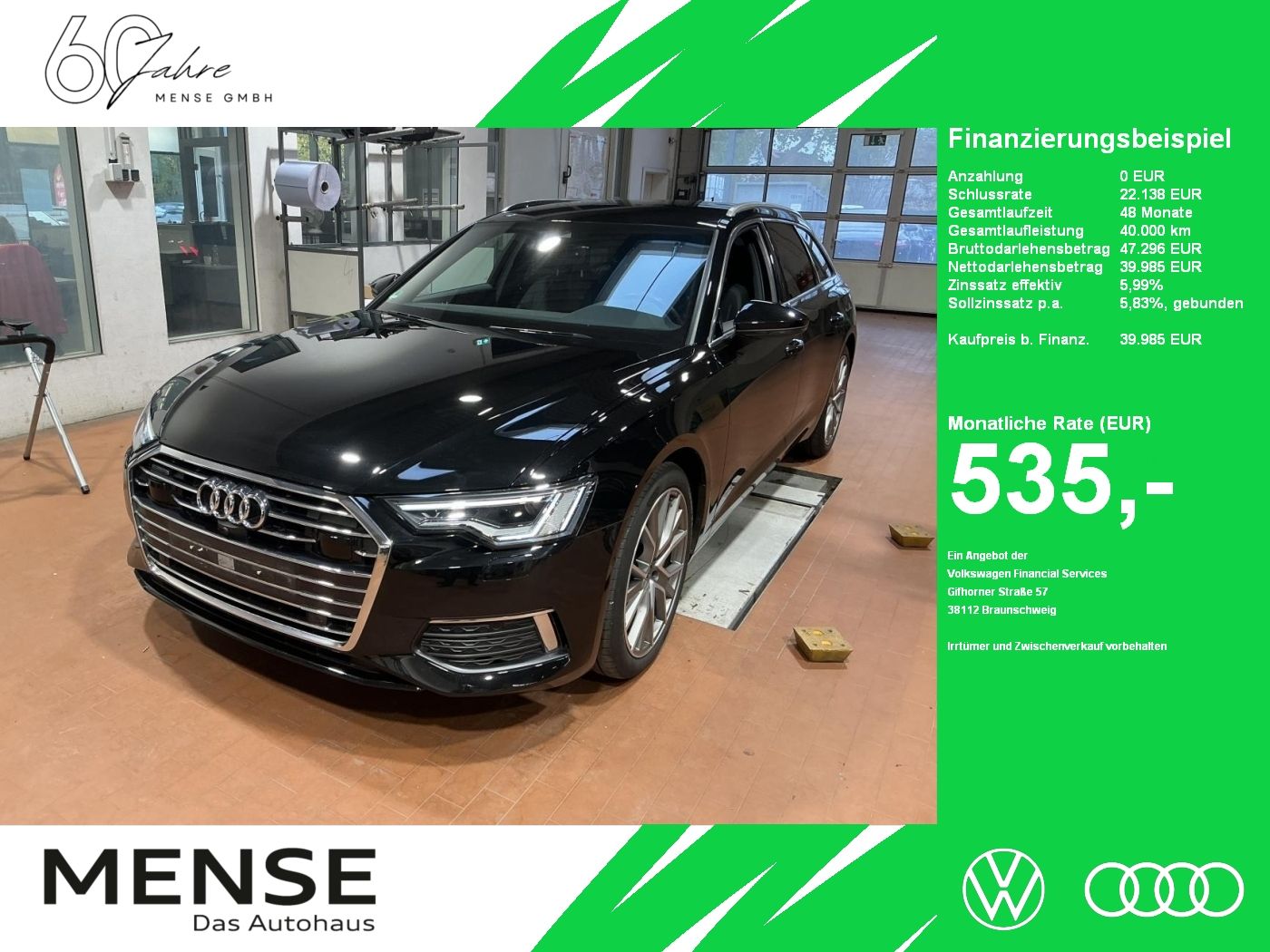 Fahrzeuge PKW autohaus mense Audi A6 Avant 50 TFSI e Design Selection Matrix|AHK