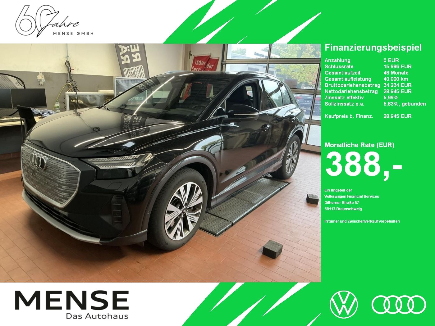 Fahrzeuge PKW autohaus mense Audi Q4 e-tron 40 Matrix|CarPlay|HUD|Standhzg|ACC|LED