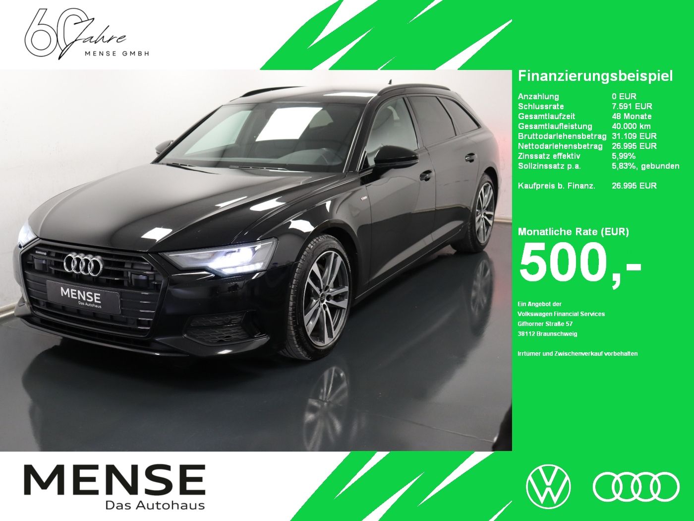 Fahrzeuge PKW autohaus mense Audi A6 Avant 50 TDI quattro S tronic S line ACC|LED|