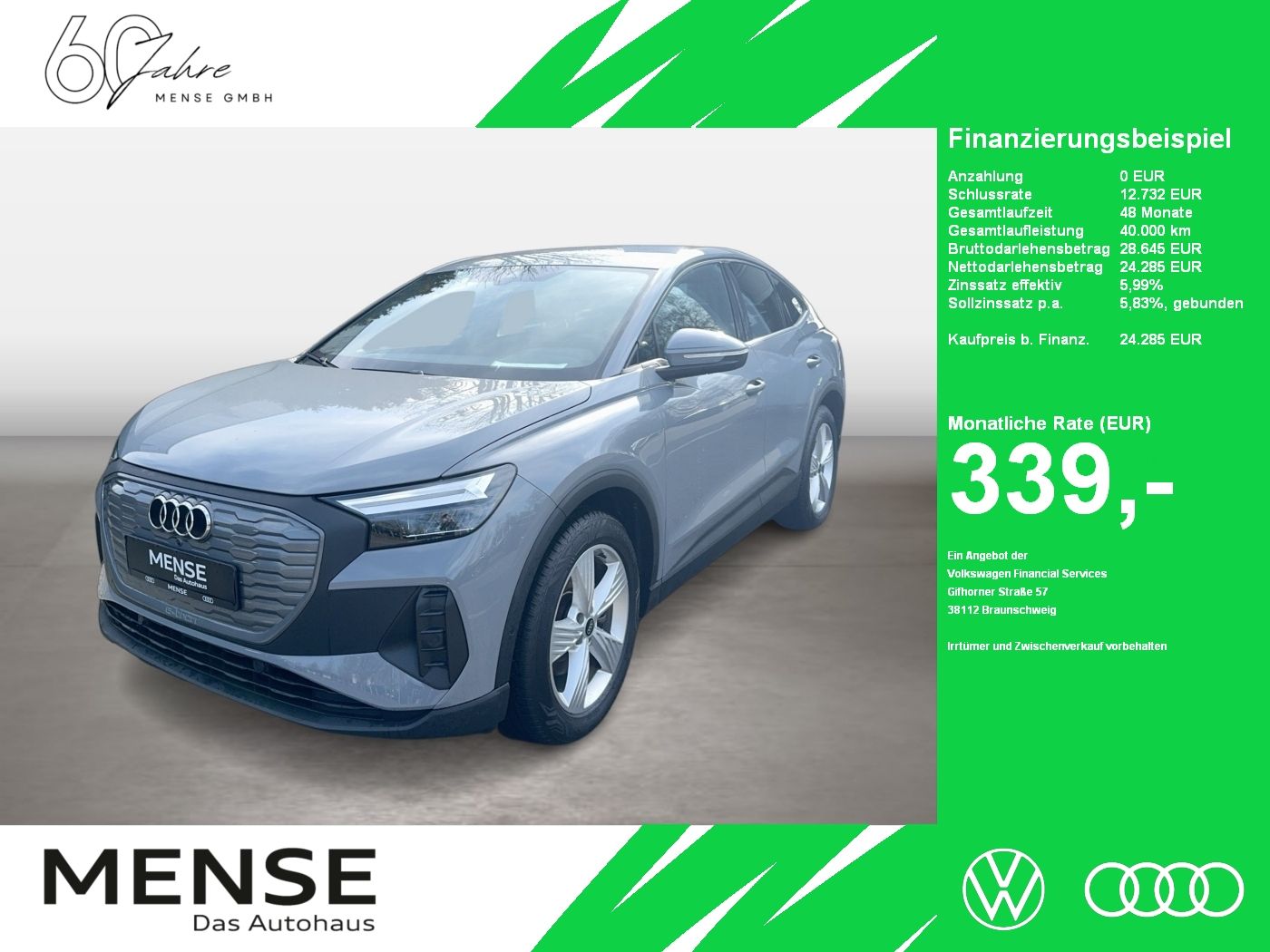 Fahrzeuge PKW autohaus mense Audi Q4 Sportback e-tron 35 Standhzg|ACC|LED|Navi|PDC