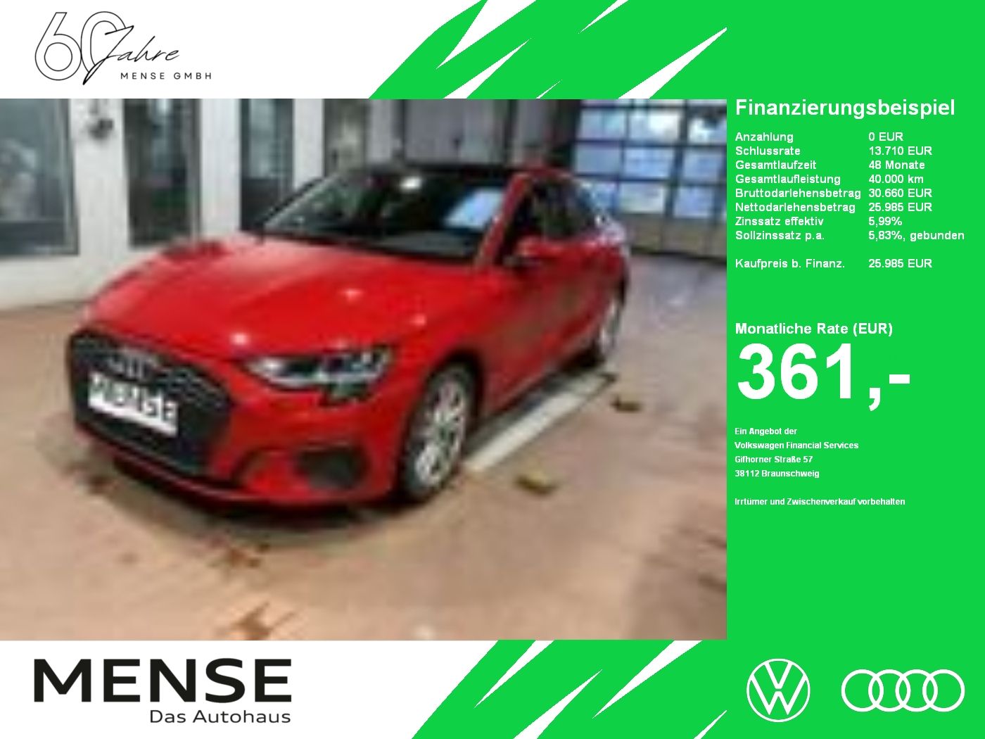 Fahrzeuge PKW autohaus mense Audi A3 Limousine 35 TFSI S tronic Pano|Navi|KlimaA