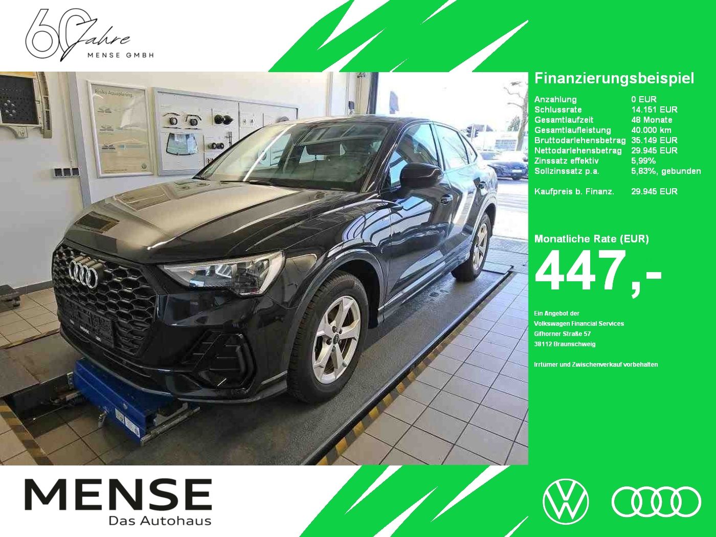 Fahrzeuge PKW autohaus mense Audi Q3 Sportback 35 TFSI S line S tronic CarPlay|ACC