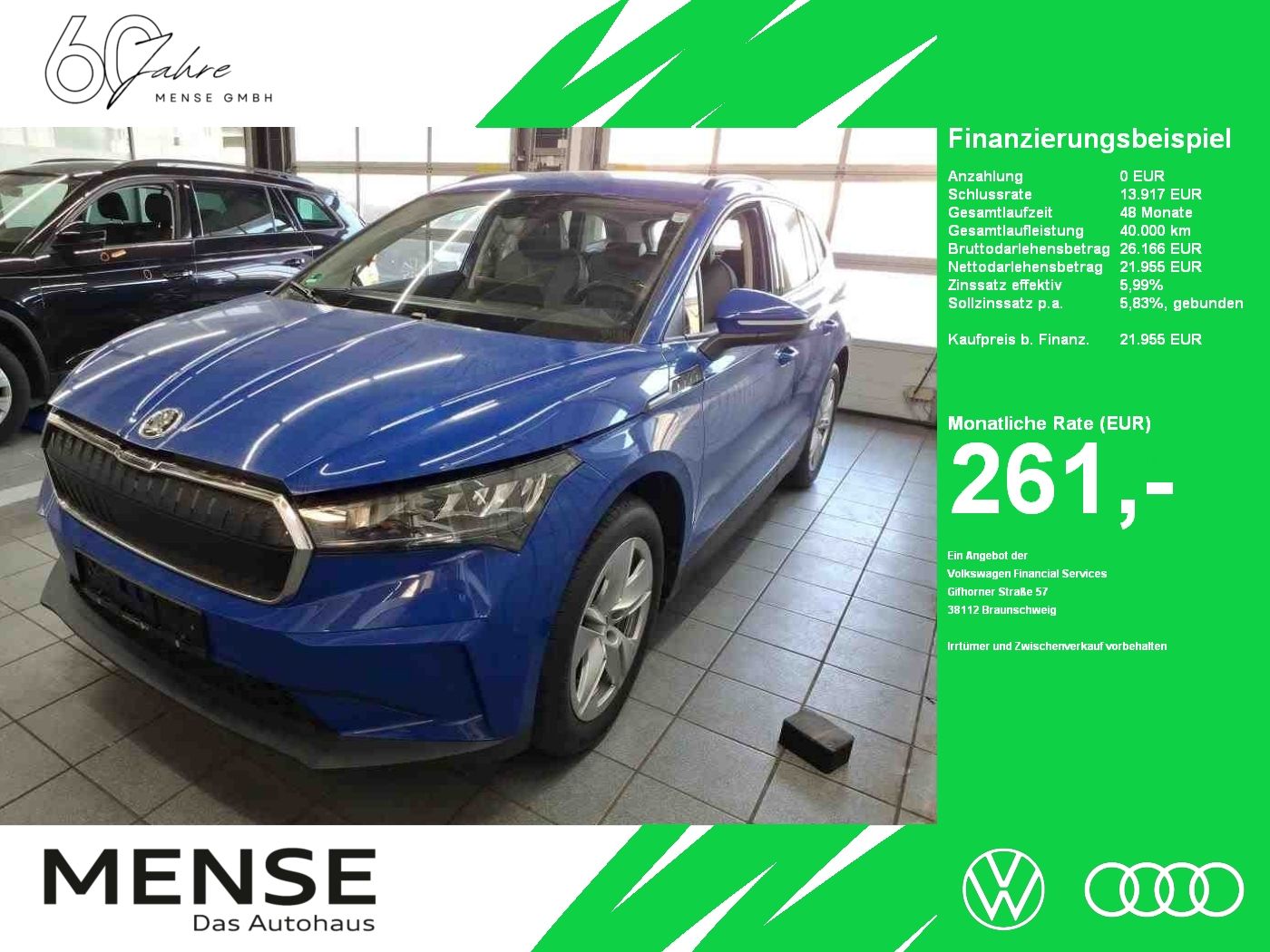 Fahrzeuge PKW autohaus mense SKODA Enyaq 50 Loft LED|VirtualCP|KlimaA|LaneAss|PDC