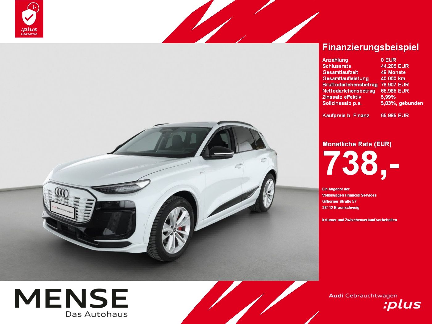 Fahrzeuge PKW autohaus mense Audi Q6 e-tron performance S-Line AHK|HUD|Pano|4xSHZG