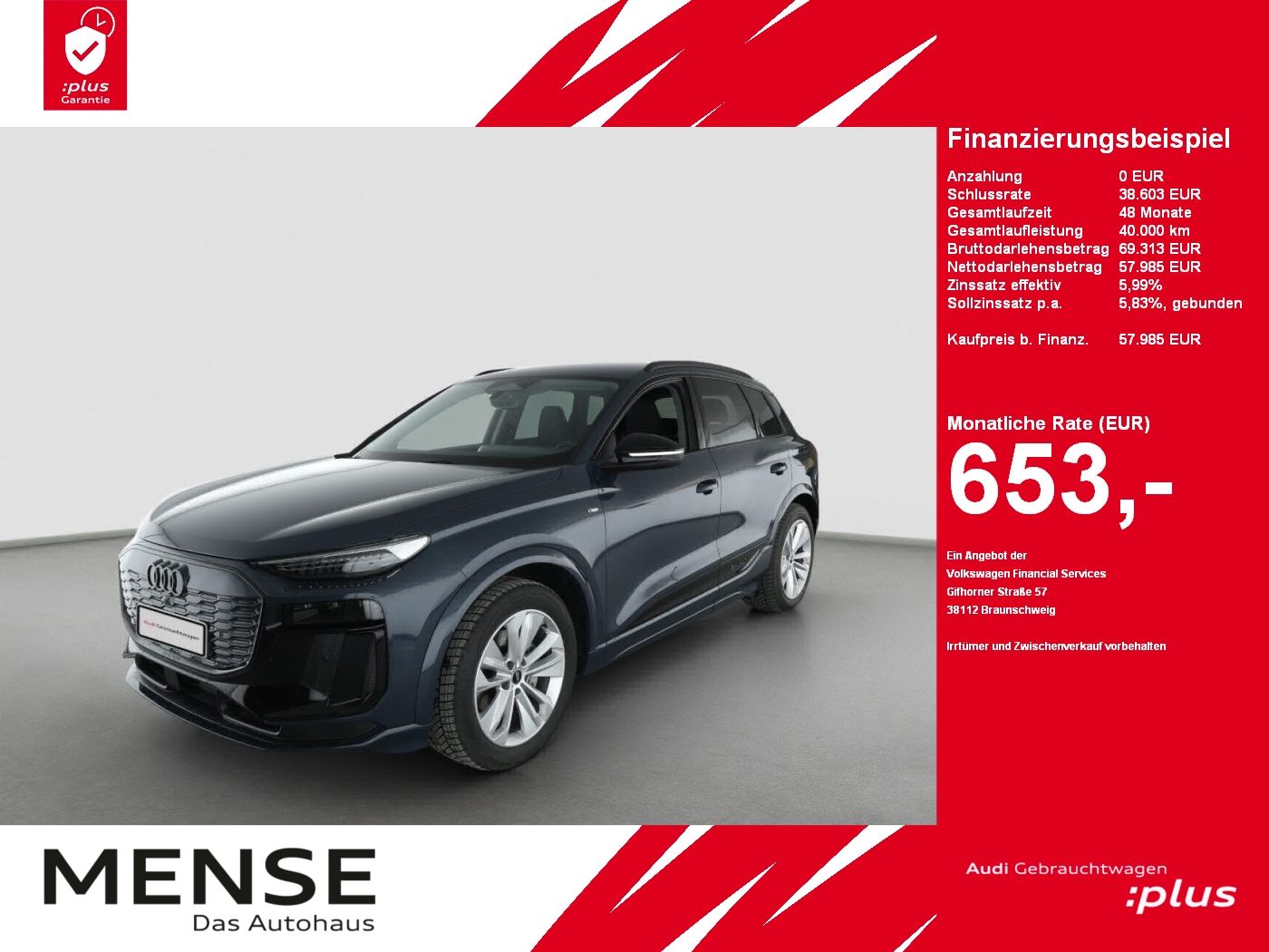 Fahrzeuge PKW autohaus mense Audi Q6 e-tron 185 kW S-Line Standhzg|4xSHZG|ACC|LED