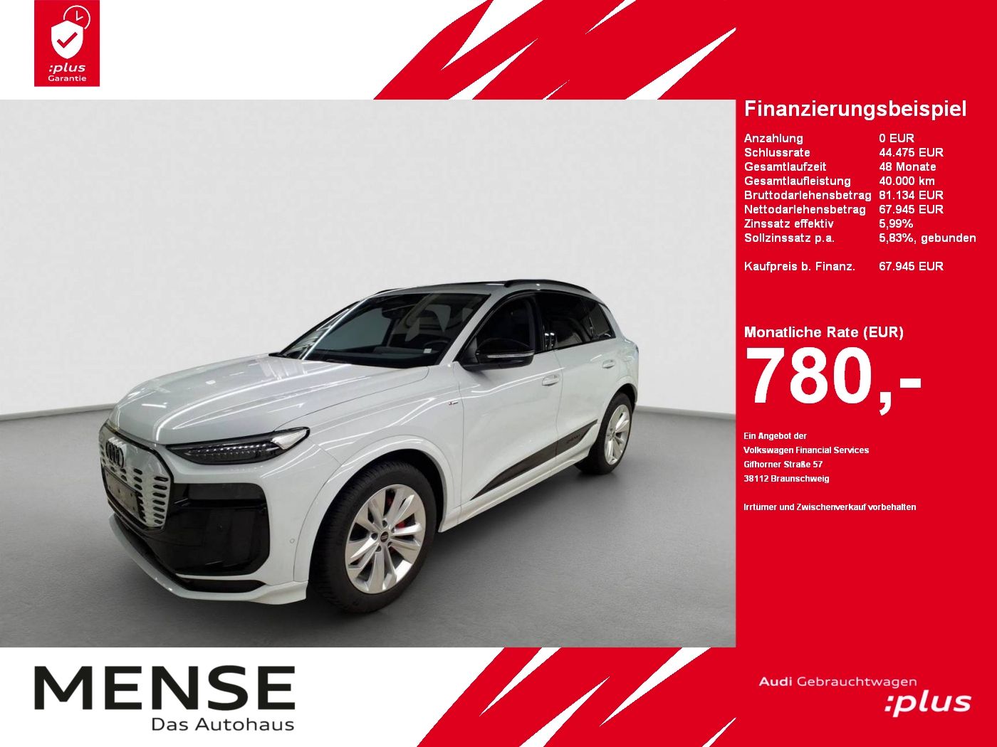 Fahrzeuge PKW autohaus mense Audi Q6 e-tron performance S-Line AHK|HUD|Luft|Pano