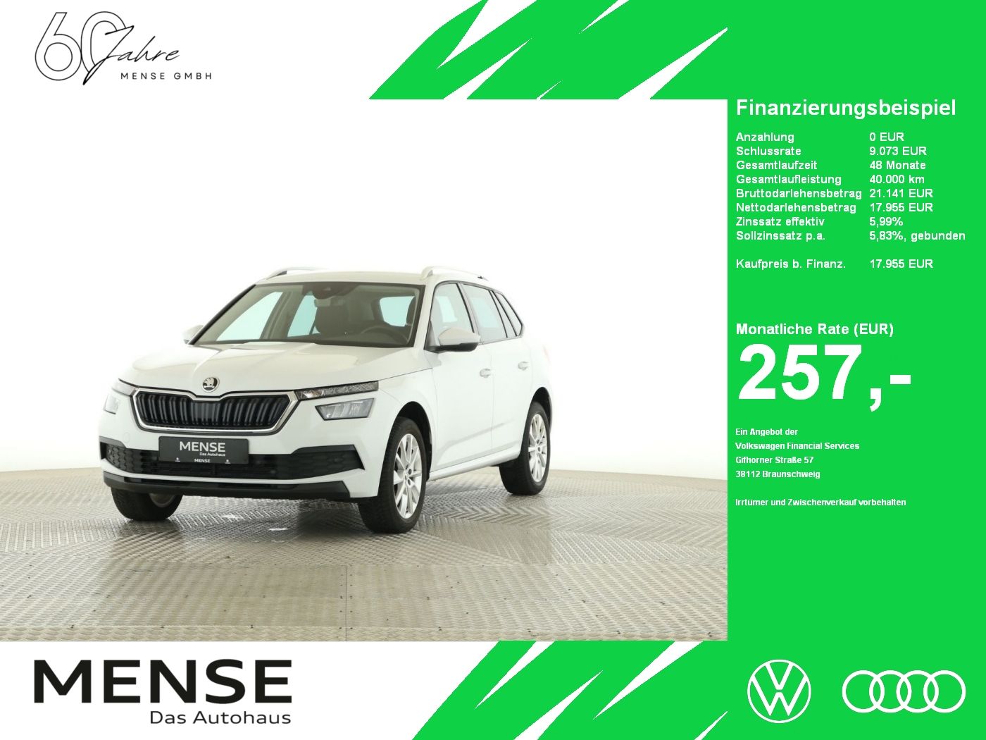 Fahrzeuge PKW autohaus mense SKODA Kamiq 1.0 TSI Style LED|Alcant.|KlimaA|LaneAss
