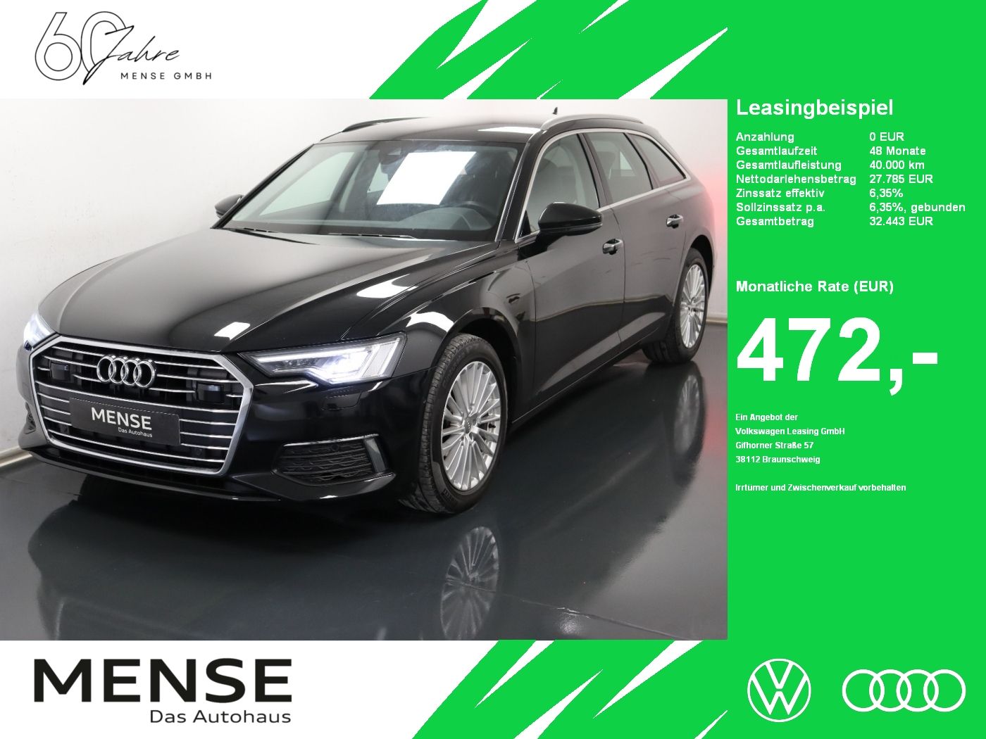 Fahrzeuge PKW autohaus mense Audi A6 Avant 40 TDI S tronic design Matrix|CarPlay|A
