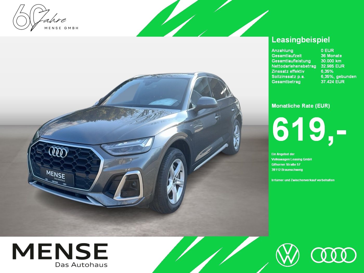 Fahrzeugabbildung Audi Q5 50 TFSI e quattro S tronic S line Matrix|AHK