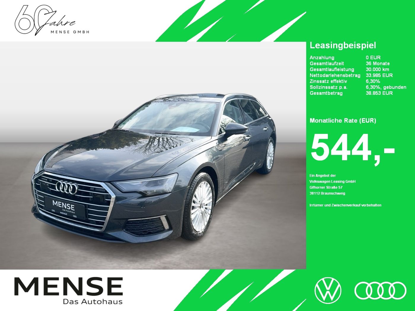 Fahrzeugabbildung Audi A6 Avant 50 TFSIe Quattro S tronic Design AHK|LM