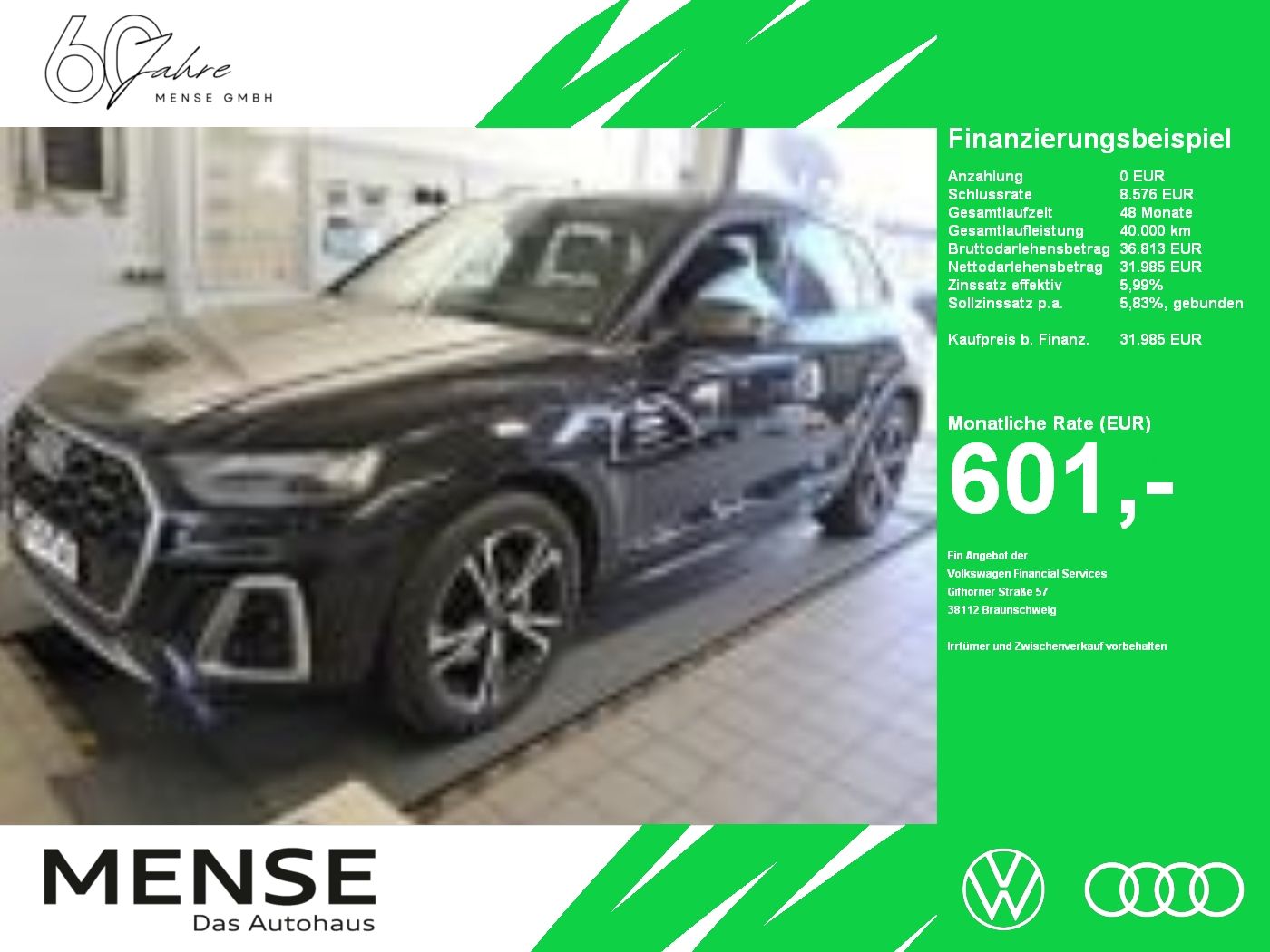 Fahrzeuge PKW autohaus mense Audi Q5 55 TFSI e quattro S tronic S line Matrix|Luft