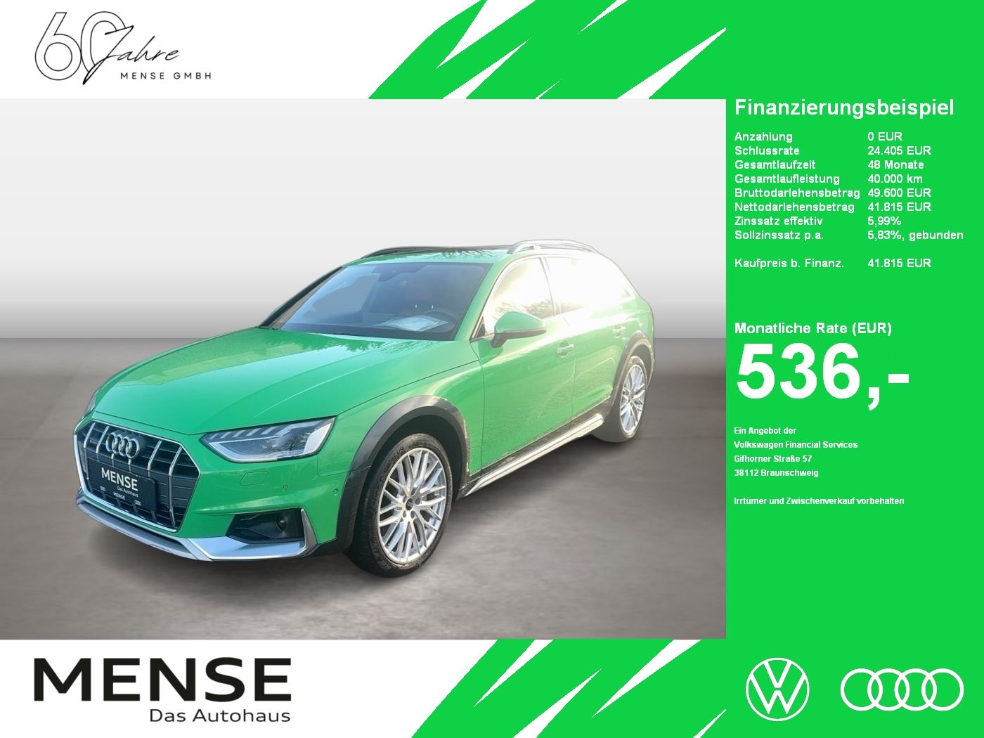 Fahrzeuge PKW autohaus mense Audi A4 allroad 50 TDI quattro S tronic Matrix|HUD|SD