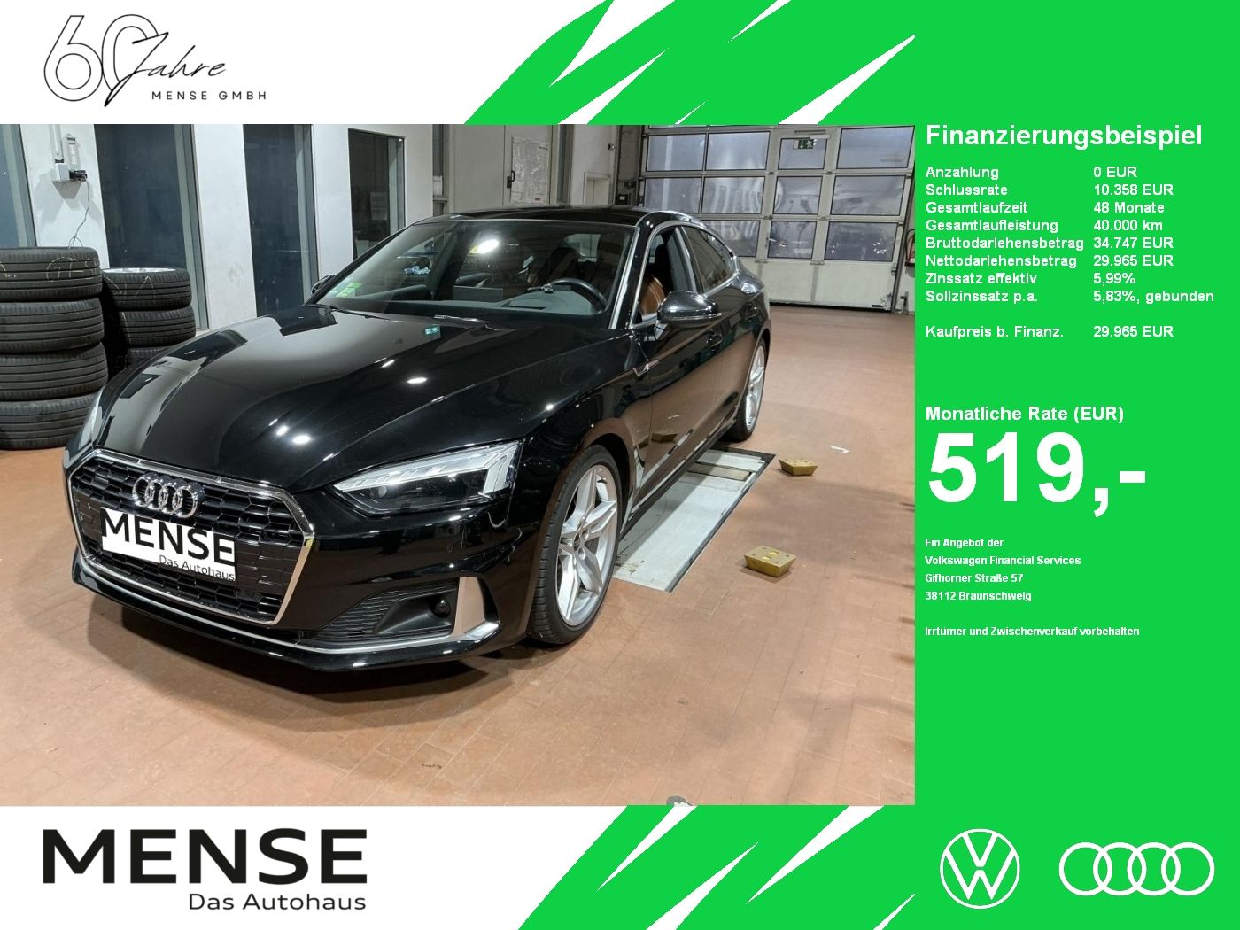 Fahrzeuge PKW autohaus mense Audi A5 Sportback 50 TDI quattro tiptronic advanced