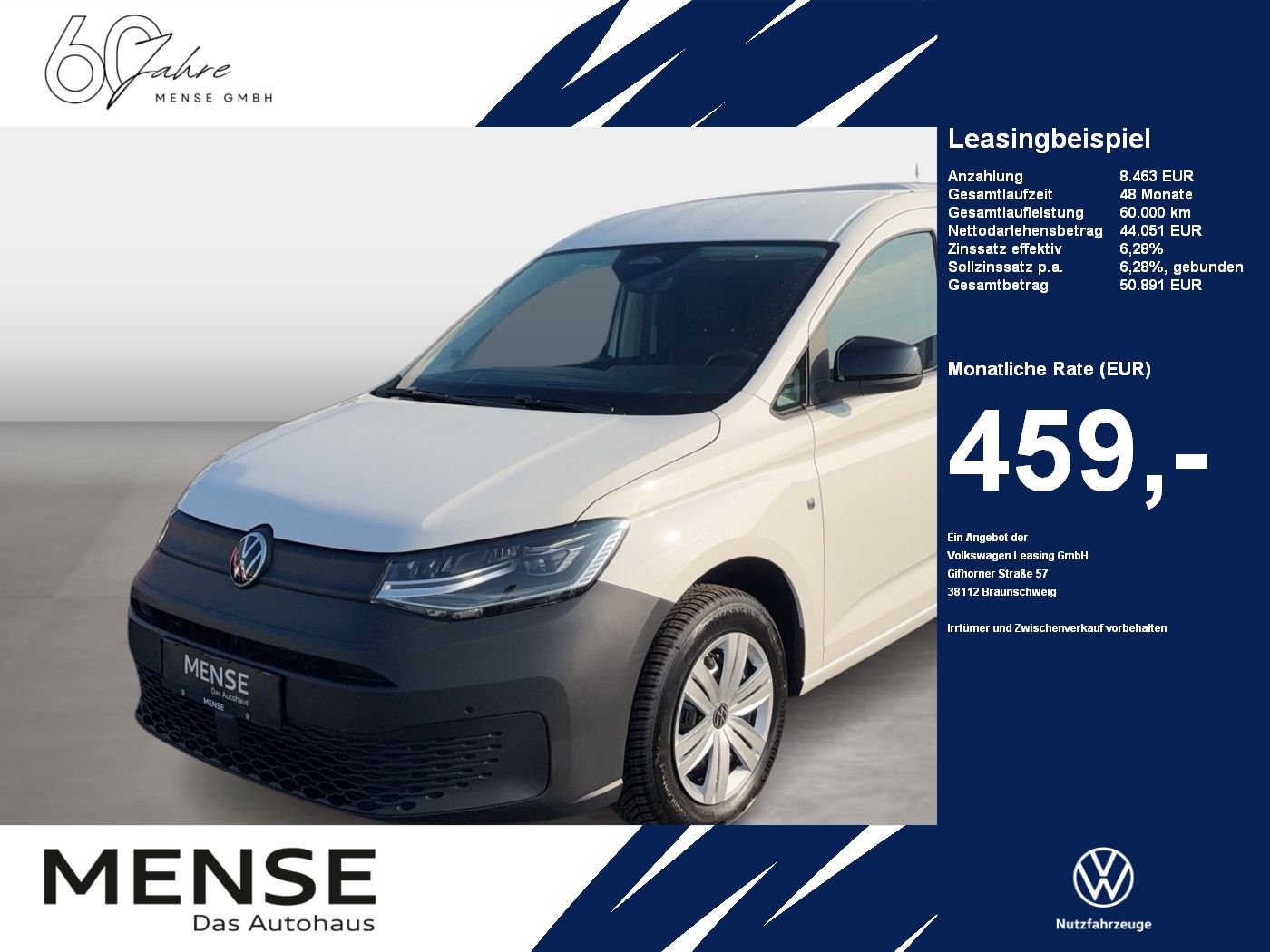 Fahrzeuge PKW autohaus mense Volkswagen Caddy Cargo Maxi 2.0 l TDI EU6 75 kW 6-Gang