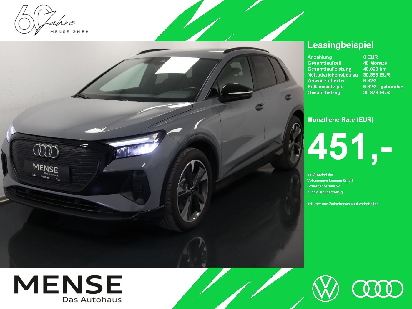 Fahrzeuge PKW autohaus mense Audi Q4 e-tron 45 quattro AHK|Standhzg|LED|Navi