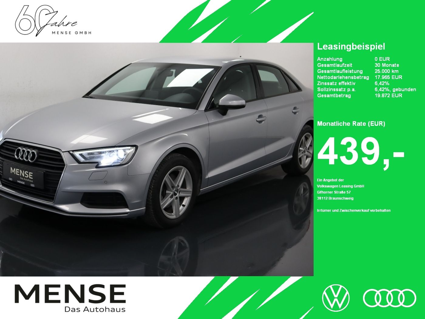 Fahrzeugabbildung Audi A3 Limousine 30 TDI Navi|Xenon|Akustikglas|PDC