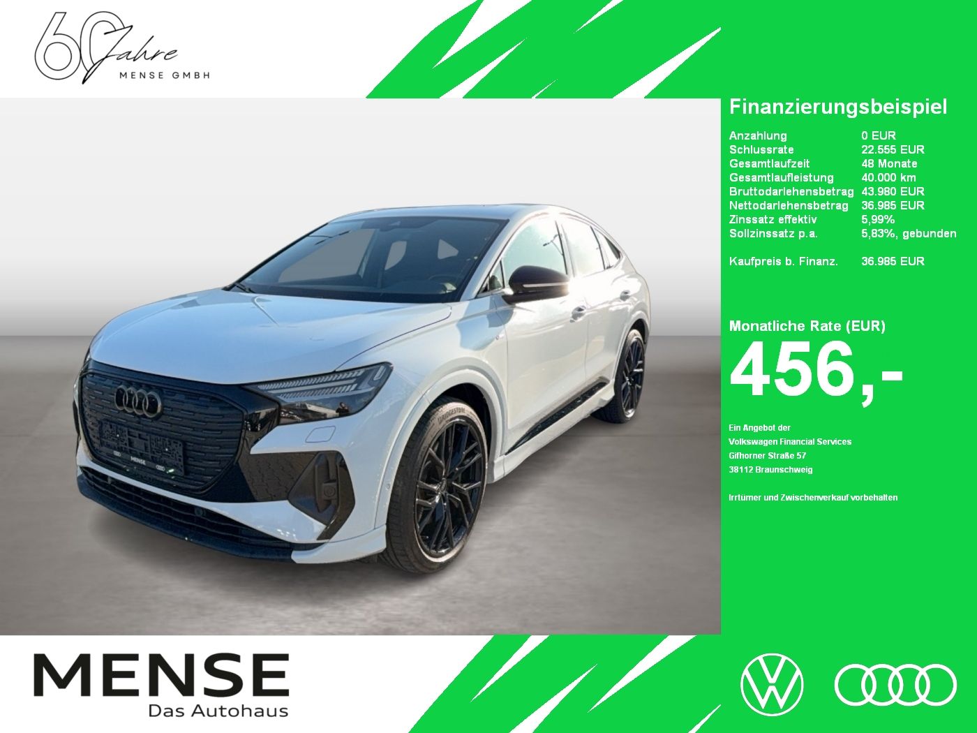 Fahrzeuge PKW autohaus mense Audi Q4 Sportback e-tron 40 S line Matrix|Pano|ACC|LM