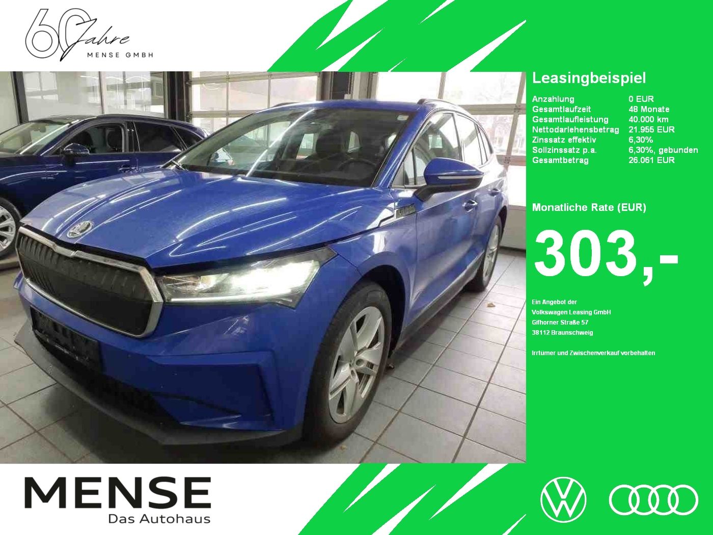 Fahrzeuge PKW autohaus mense SKODA Enyaq 50 Loft LED|VirtualCP|KlimaA|LaneAss|PDC