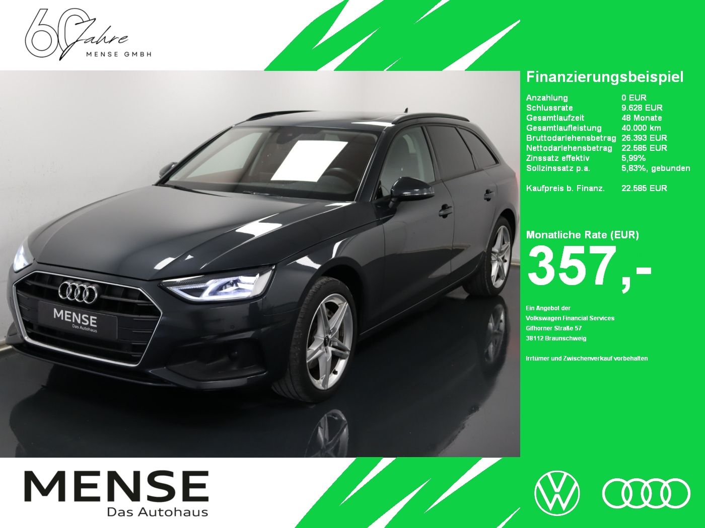 Fahrzeuge PKW autohaus mense Audi A4 Avant 40 TDI S tronic |Pano|FLA|AkustikGlas
