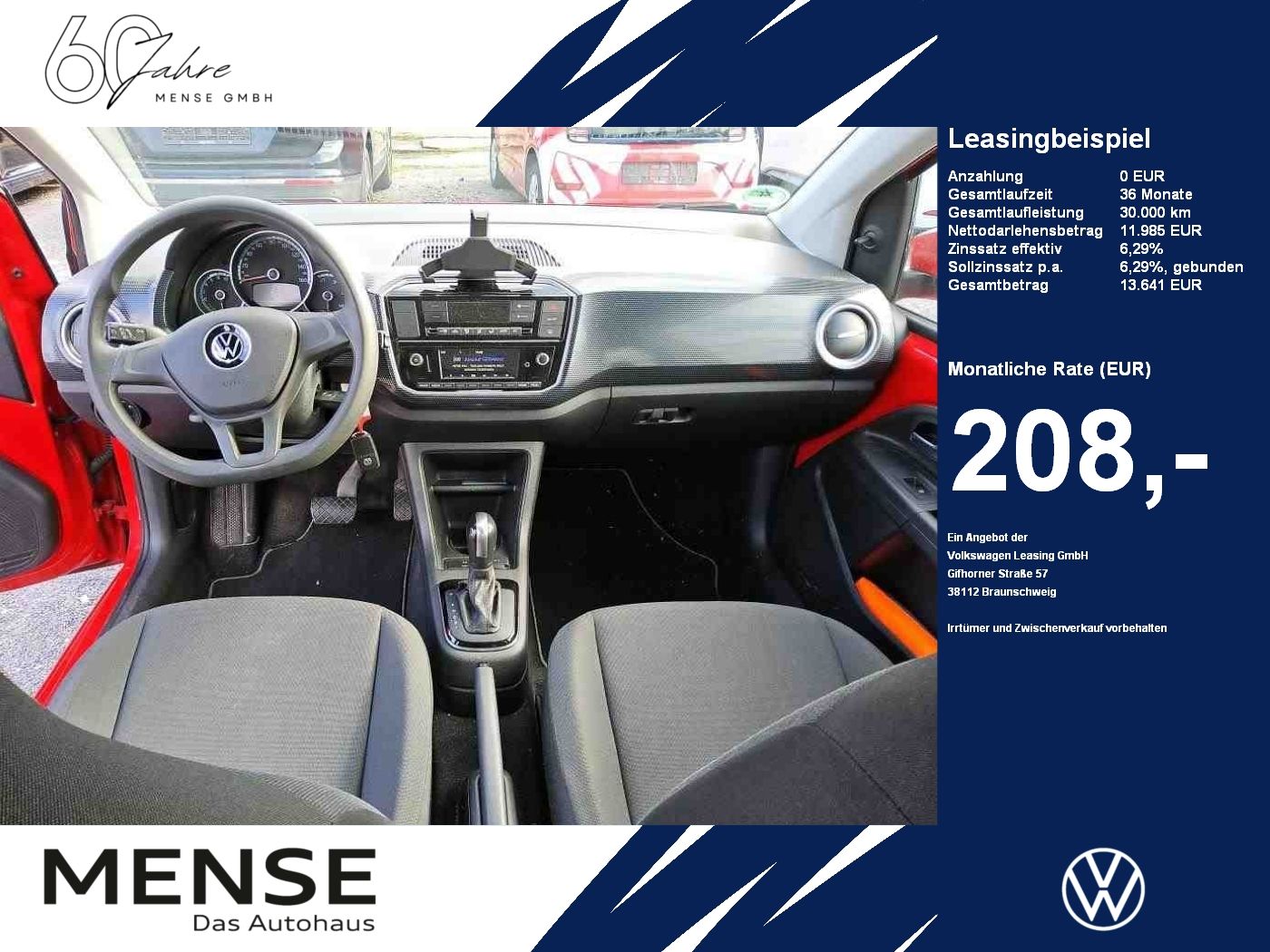 Fahrzeugabbildung Volkswagen e-up! move up! Kamera|KlimaA|PDC|AUT