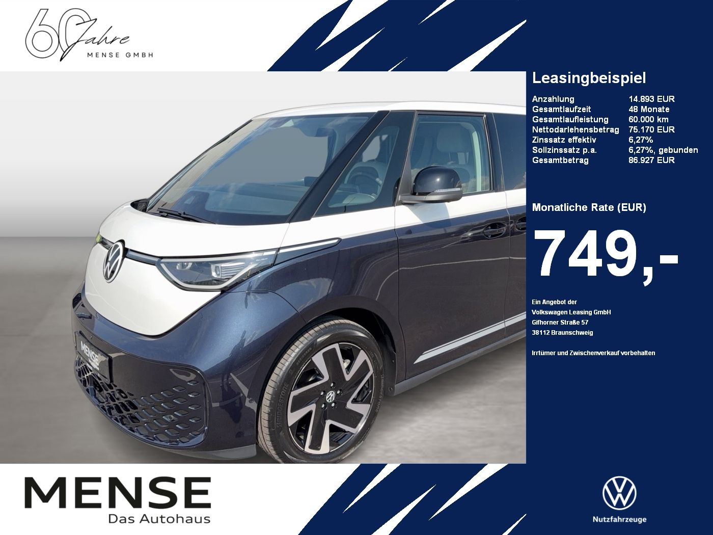 Fahrzeugabbildung Volkswagen ID. Buzz Pro langer Radstand 86 kWh 1-Gang-Autom