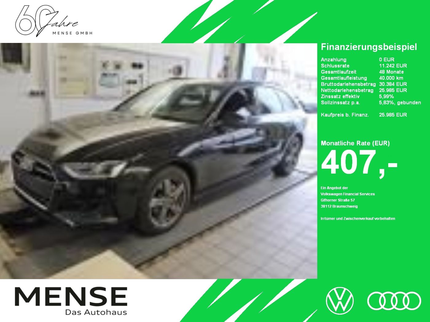 Fahrzeuge PKW autohaus mense Audi A4 Avant 40 TDI S tronic S line Matrix|4xSHZG|LM