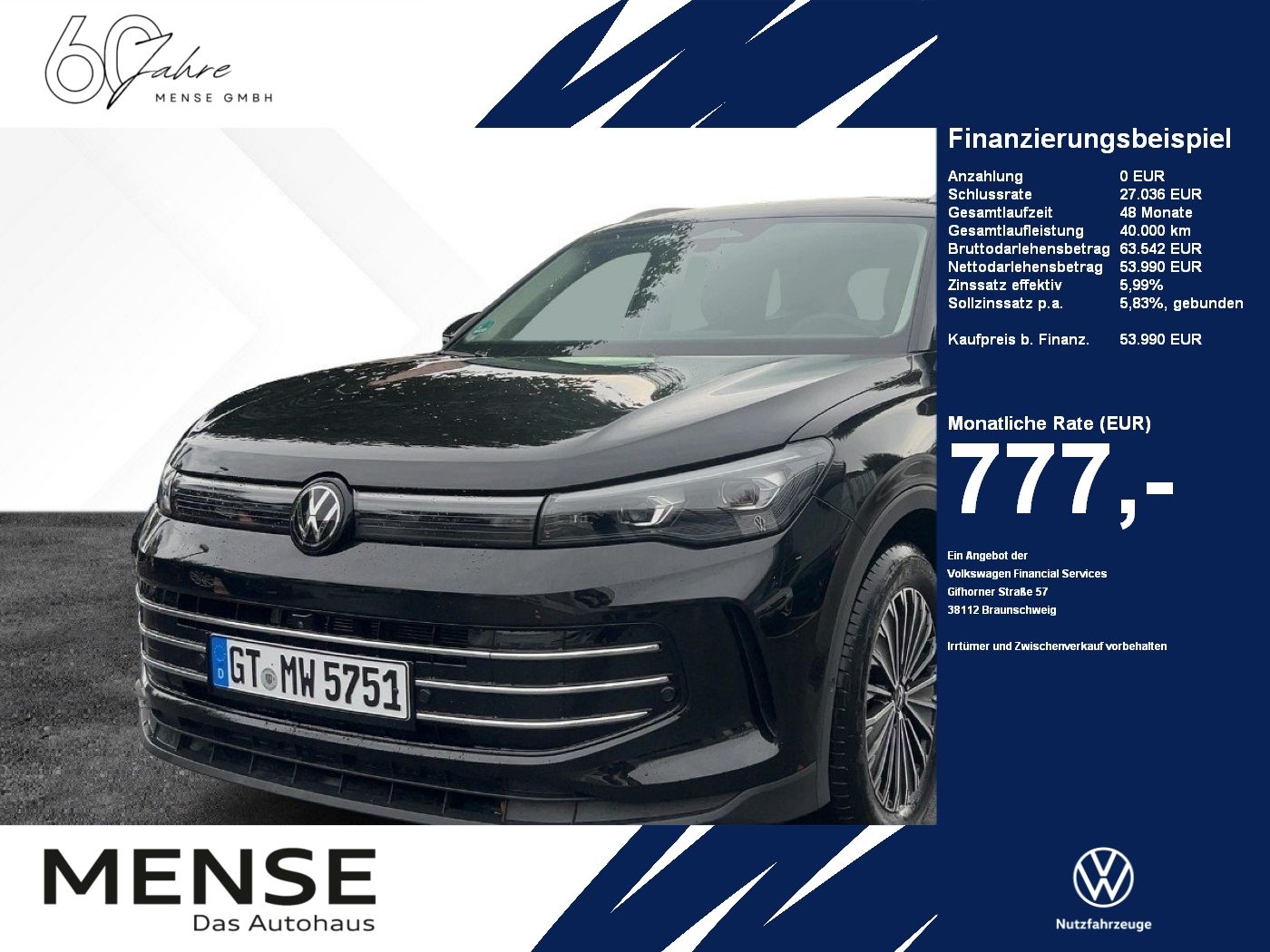 Fahrzeugabbildung Volkswagen Tiguan Elegance 2.0 l TDI DSG IQ.Light|Matrix|LM