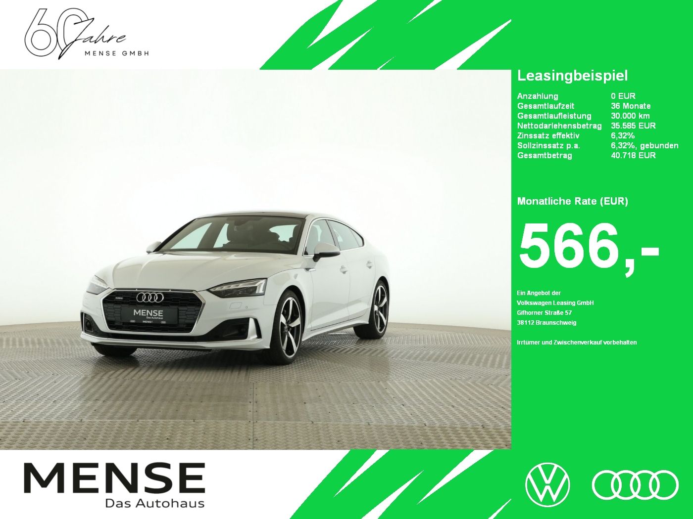 Fahrzeugabbildung Audi A5 Sportback 40 TDI quattro advanced Matrix|Pano