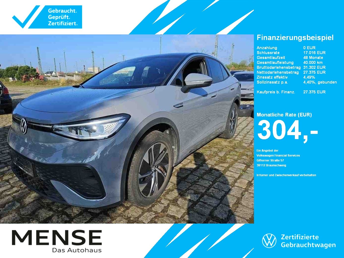 Fahrzeugabbildung Volkswagen ID.5 Pro electric IQ.Light|Matrix|CarPlay|AHK|LM