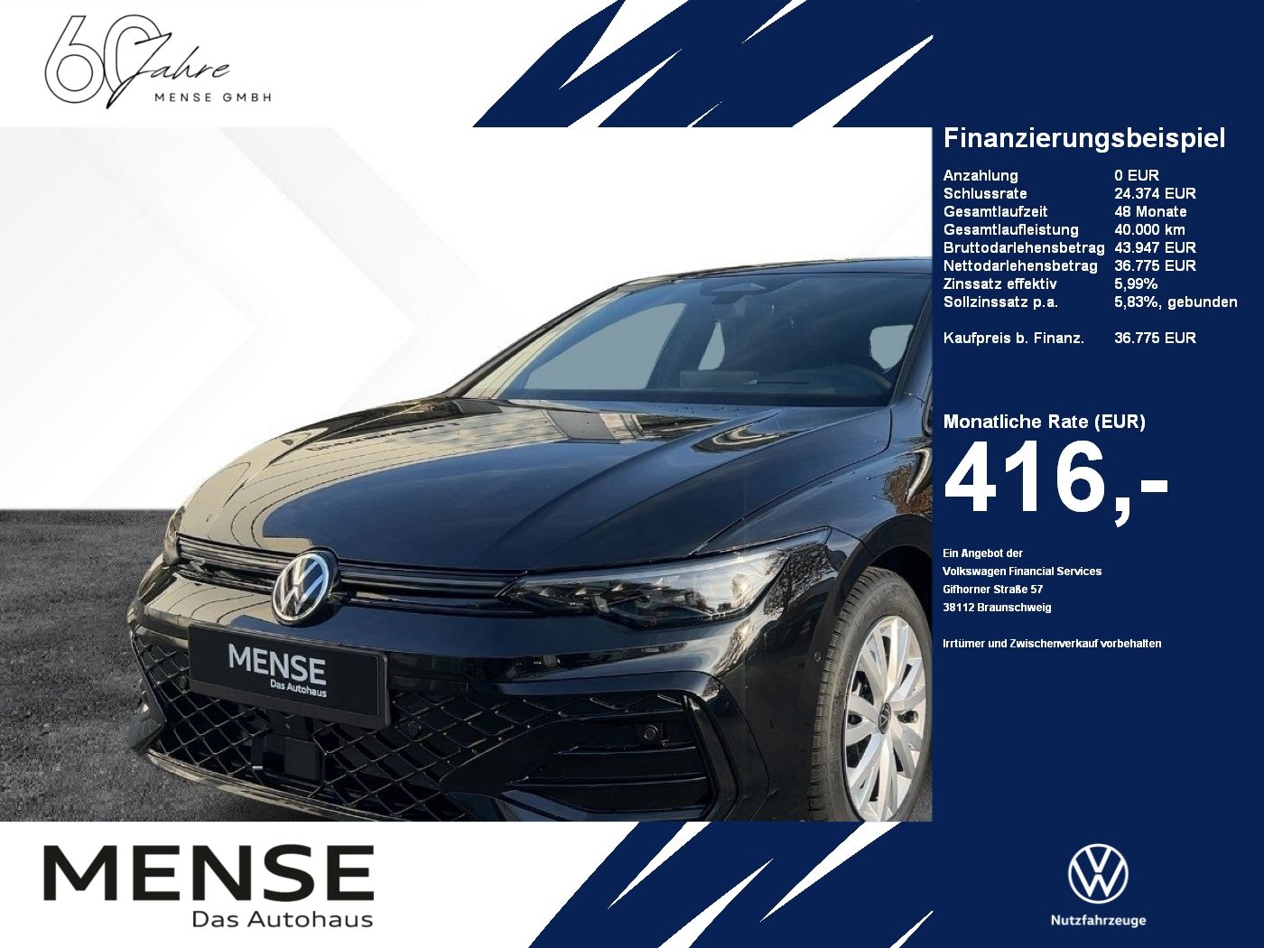 Fahrzeuge PKW autohaus mense Volkswagen Golf R-Line 1.5 l eTSI OPF DSG IQ.Light|Matrix