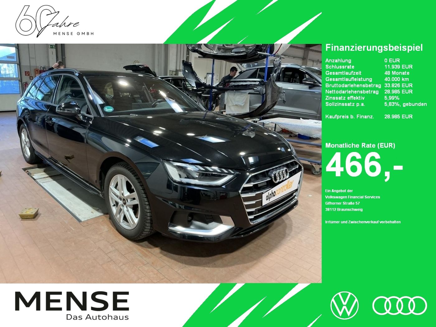 Fahrzeugabbildung Audi A4 Avant 40 TFSI quattro advanced 2 (Facelift)