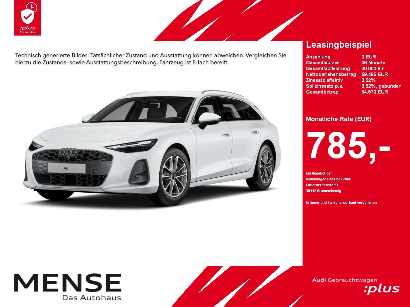 Fahrzeugabbildung Audi A6 Avant 2.0 TDI S tronic AHK|ACC|LED|VirtualCP