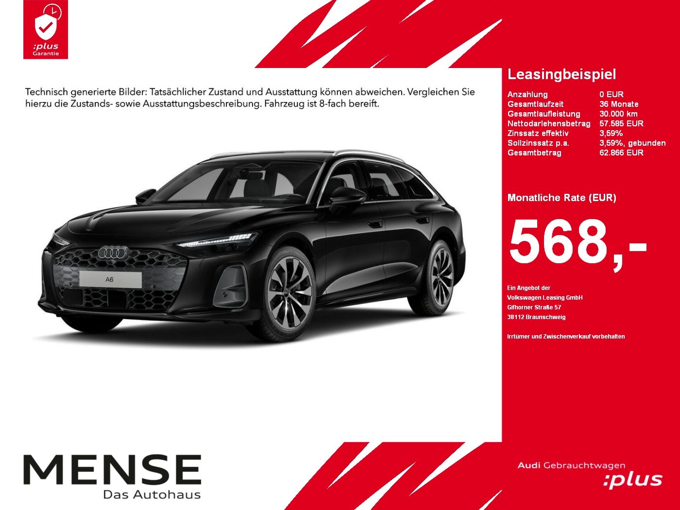 Fahrzeugabbildung Audi A6 Avant 2.0 TDI quattro S tronic B&O|AHK|HUD|LM