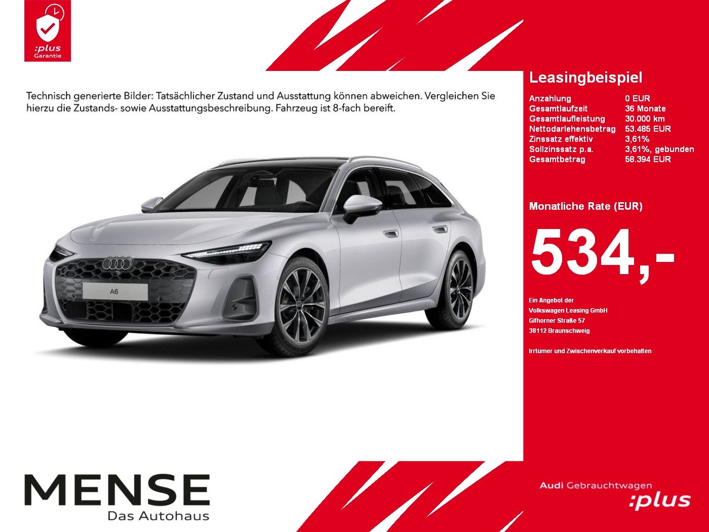 Fahrzeugabbildung Audi A6 Avant 2.0 TDI quattro S tronic AHK|Pano|ACC