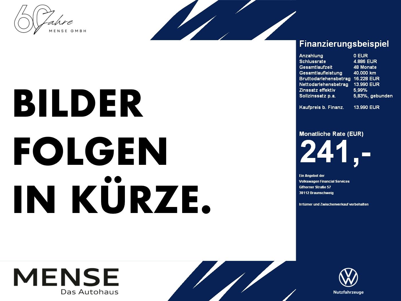 Fahrzeuge PKW autohaus mense Volkswagen Caddy 2.0 TDI Cargo SoundSys