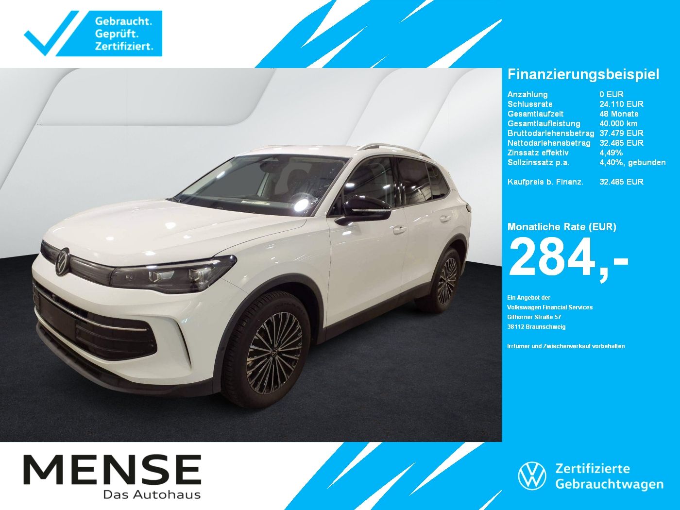 Fahrzeugabbildung Volkswagen Tiguan 1.5 eTSI DSG Life Goal CarPlay|AHK|ACC|LM