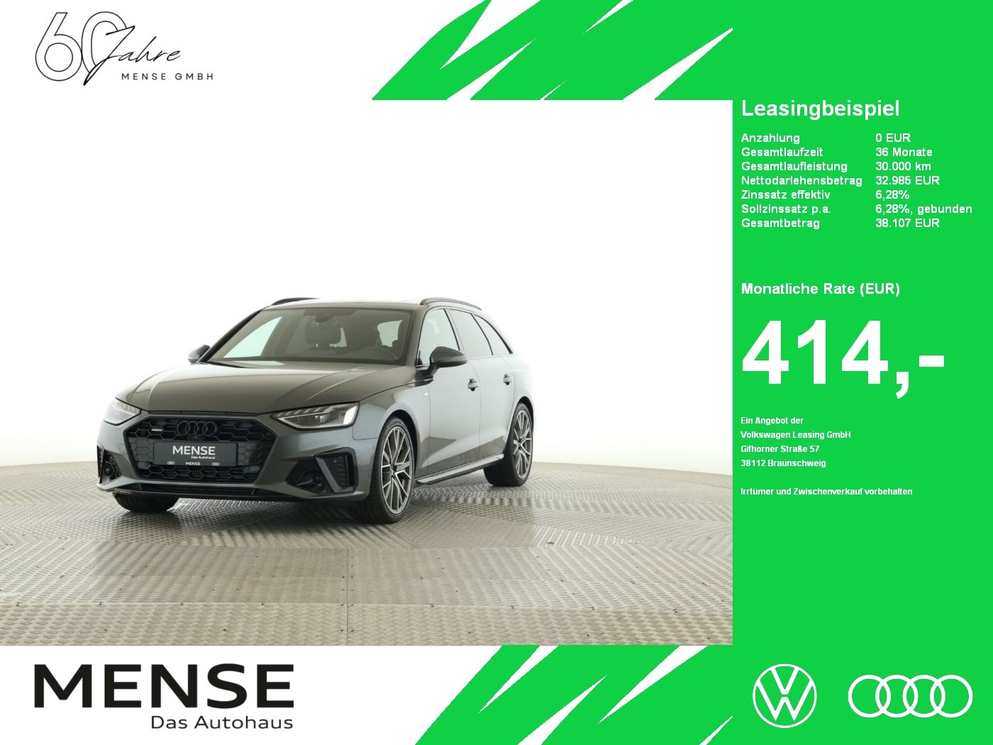 Fahrzeugabbildung Audi A4 Avant 40 TFSI quattro S line 202 (Facelift)