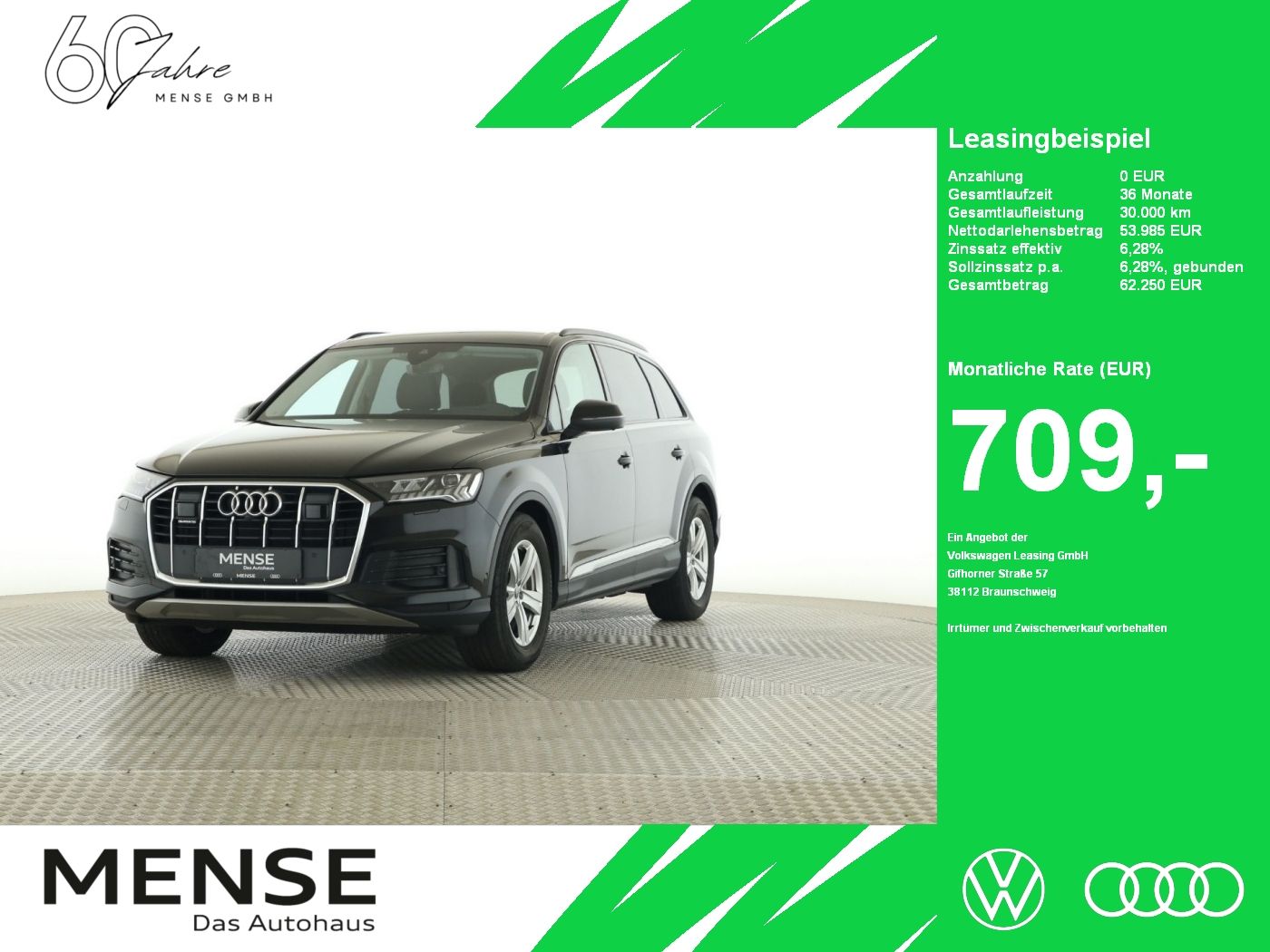 Fahrzeugabbildung Audi Q7 50 TDI quattro 2024 (Facelift) Matrix|AHK|HUD