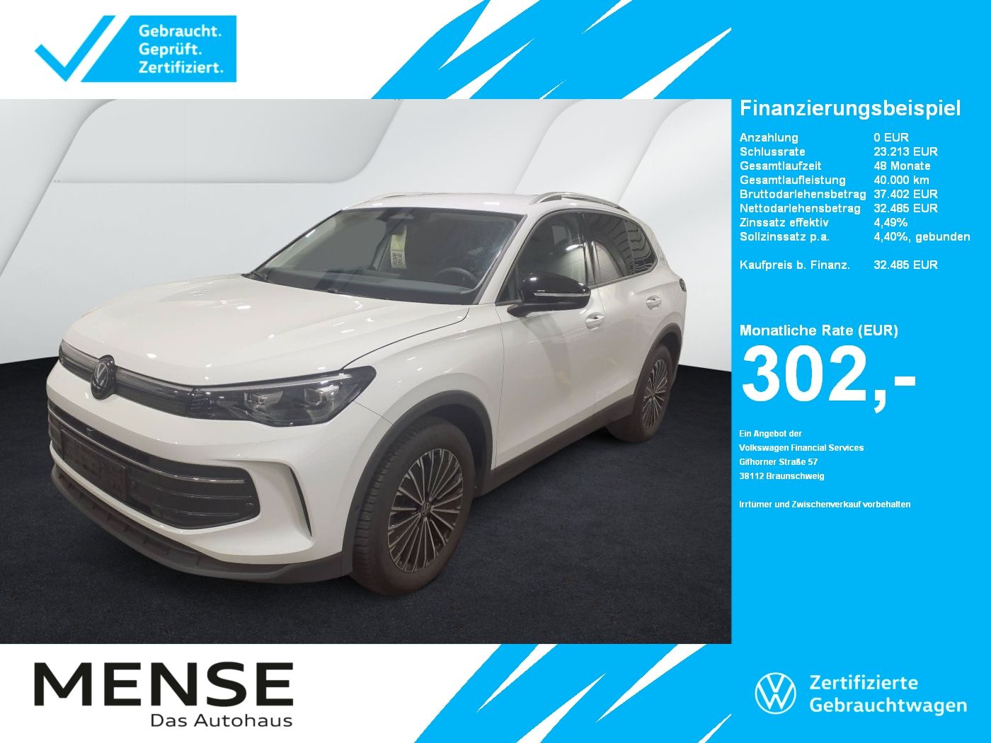 Fahrzeugabbildung Volkswagen Tiguan 1.5 eTSI DSG Life Goal CarPlay|AHK|ACC|LM