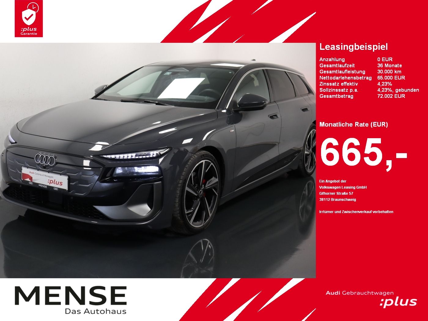 Fahrzeuge PKW autohaus mense Audi A6 Avant e-tron S line B&O|AHK|HUD|Luft|Pano|ACC