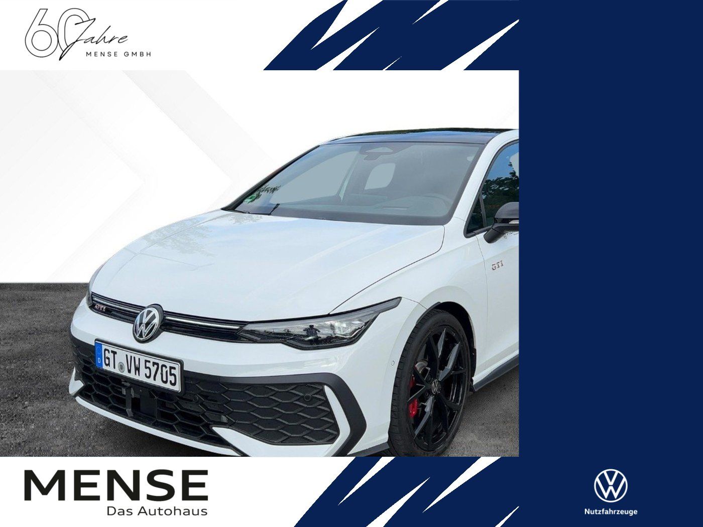 Fahrzeugabbildung Volkswagen Golf GTI 2.0 l TSI OPF DSG Pano Nav HUD 360 Blac - mit KI generiert/bearbeitet