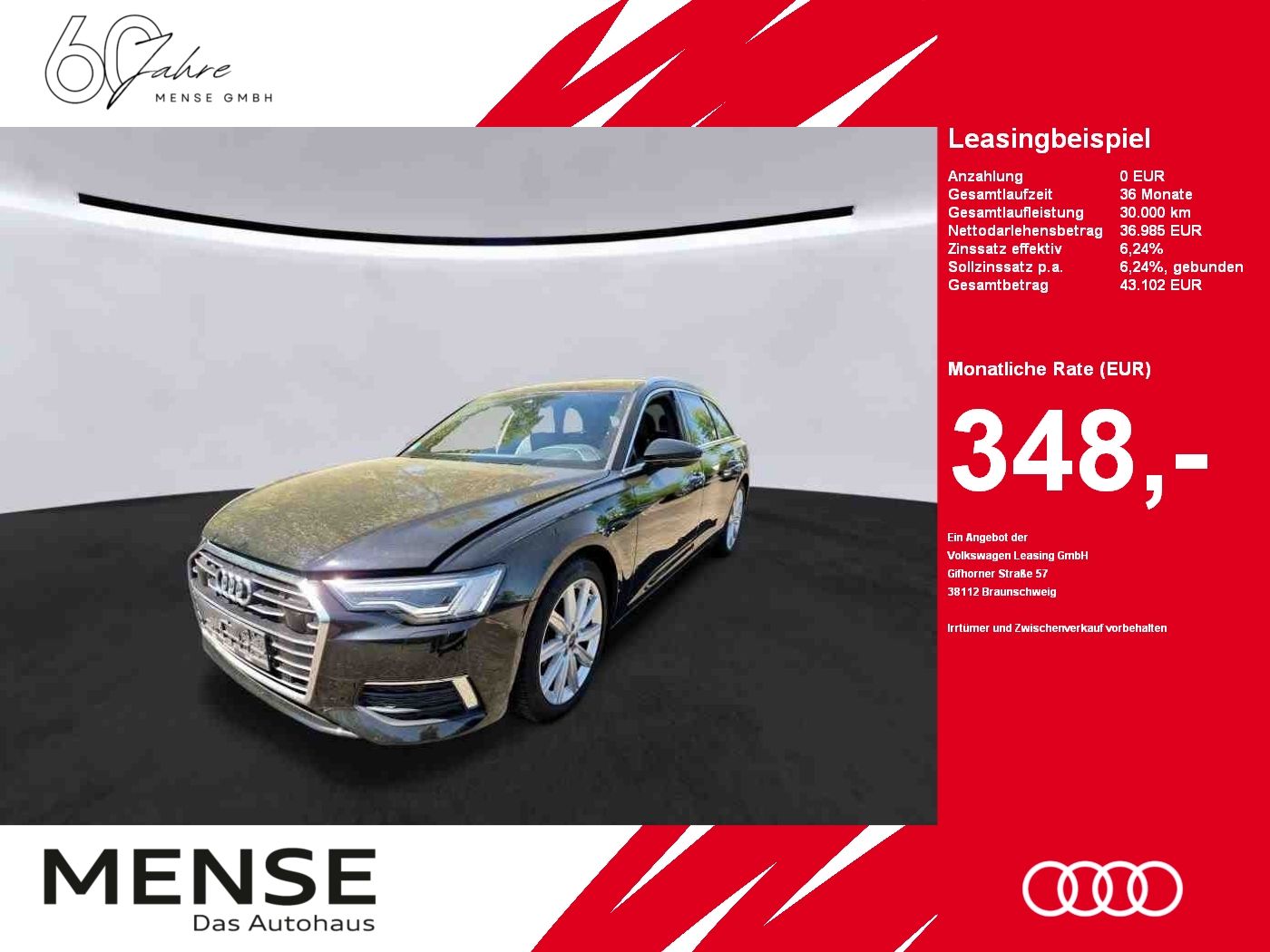 Fahrzeuge PKW autohaus mense Audi A6 Avant 2.0 TFSI quattro S- tronic Design Pano