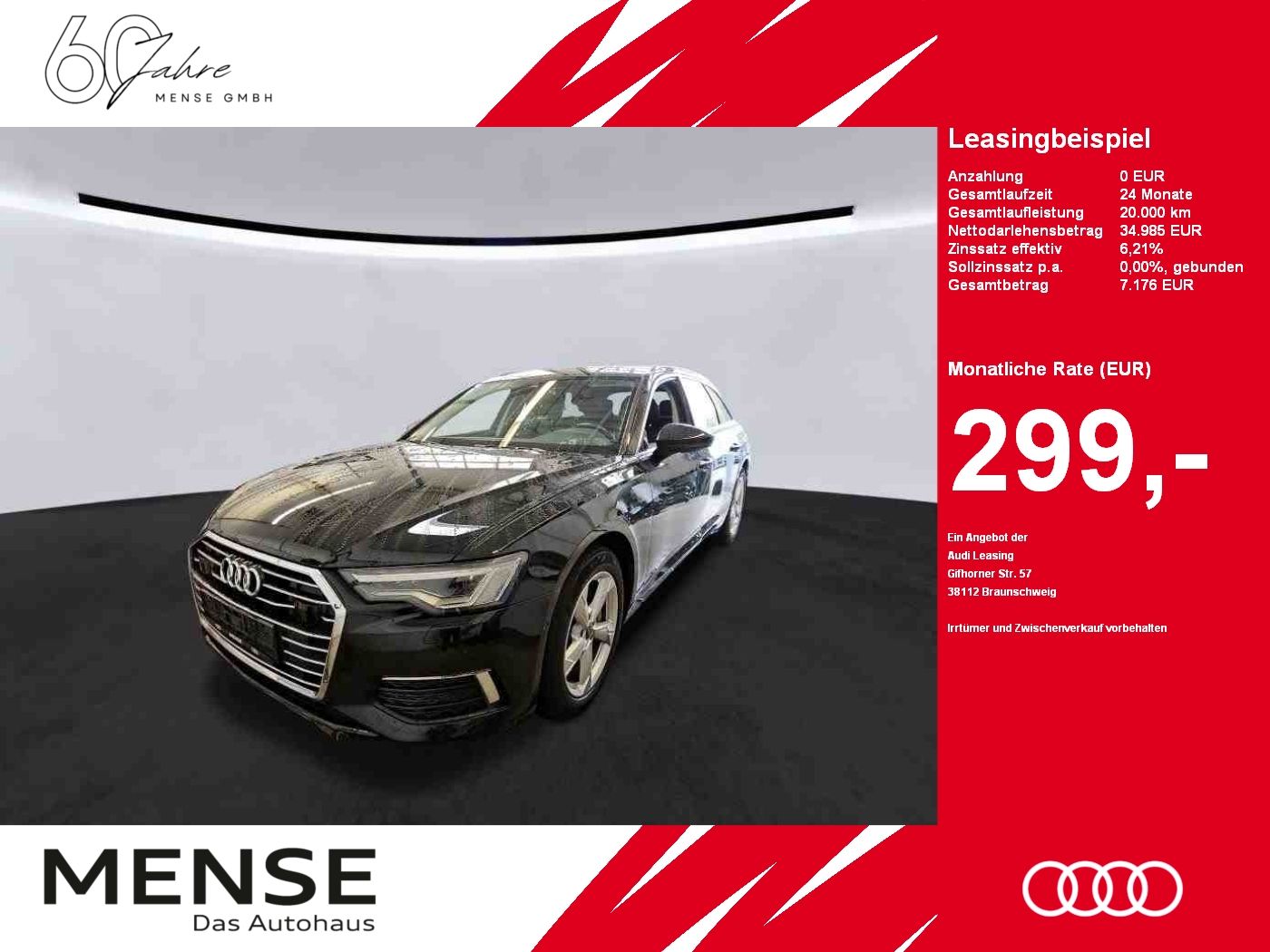 Fahrzeuge PKW autohaus mense Audi A6 Avant 45 TFSI S tronic design Matrix|AHK|ACC