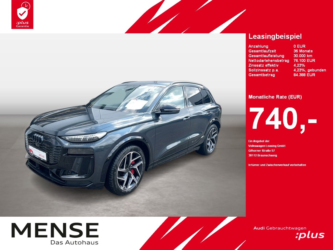 Fahrzeuge PKW autohaus mense Audi SQ6 e-tron quattro Tech pro HUD|Luft|Pano|4xSHZG