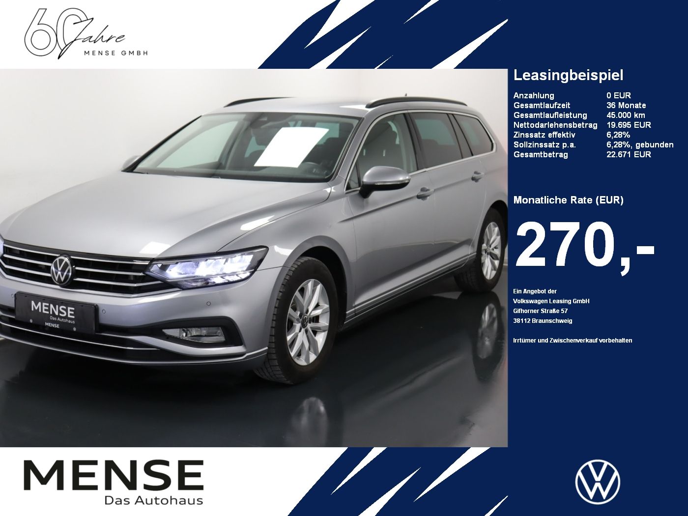 Fahrzeuge PKW autohaus mense Volkswagen Passat Variant 1.5 TSI DSG Business Navi LED ACC